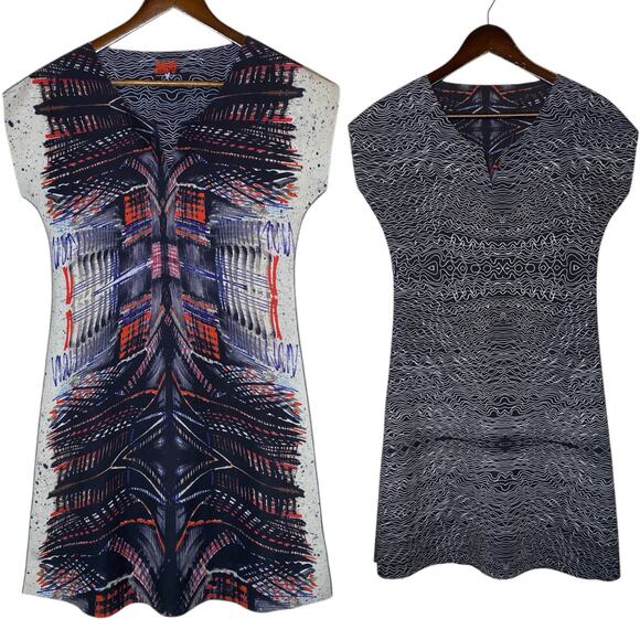 Animapop Reversible Art Print Neoprene Dress, Size Medium - Picture 1 of 4